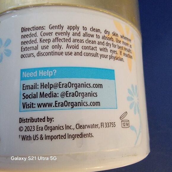 Erabotanics Calendula Calming Cream for dry Sensitive Skin Sealed Jar - Picture 5 of 10